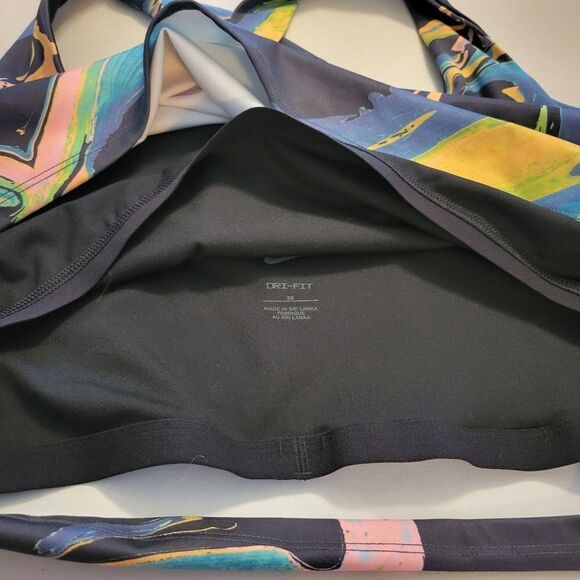 Nike Dri Fit Aurora Women's Cropped Marbled Tank Top Size 3XL DQ0579 010 - Picture 7 of 10